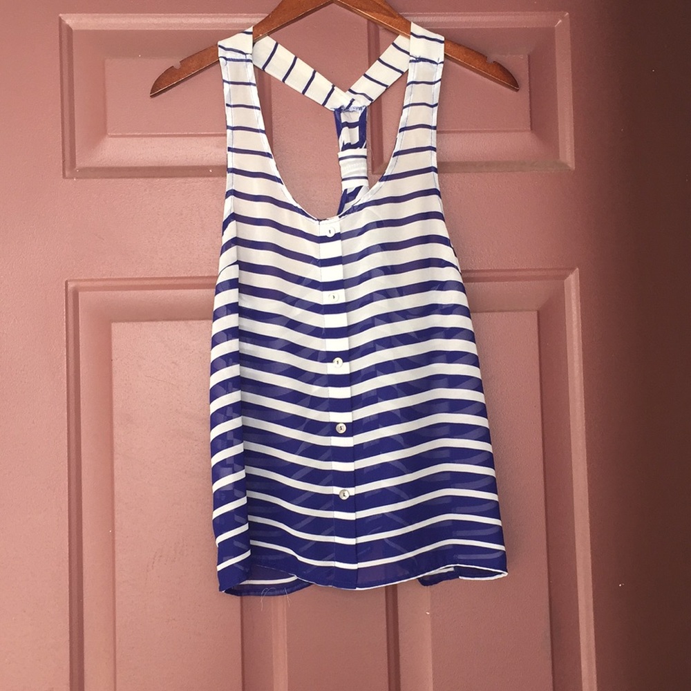Striped blue tank